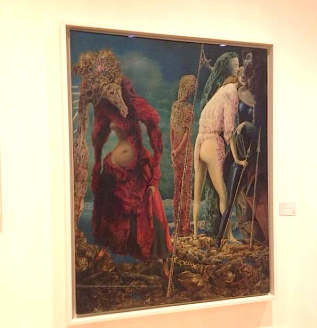 Quadro de Max Ernst, que foi marido de Peggy (curiosidade: a mulher de vermelho é ela)