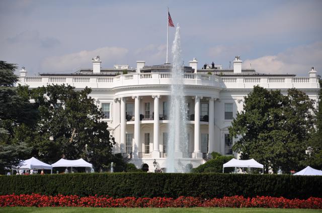 A Casa Branca vista do parque 