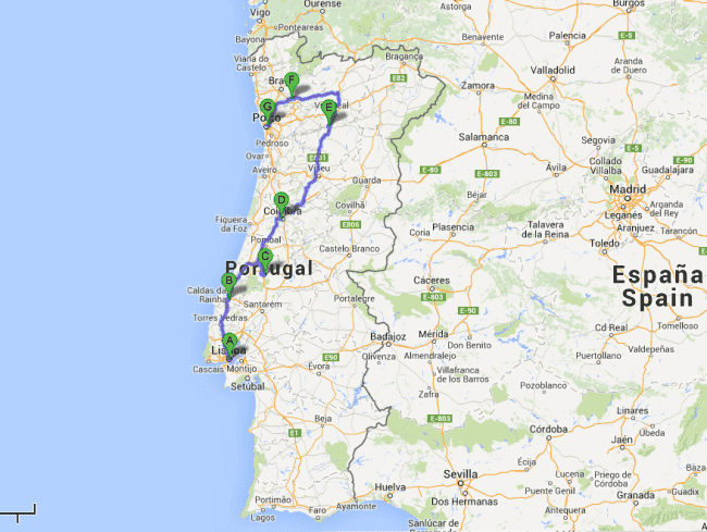 Portugal Mapa  Portugal, Viajes portugal, Lisboa portugal