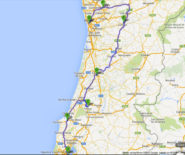 Mapa de Portugal  Portugal cidades, Roteiro de viagem portugal, Mapa de  portugal cidades