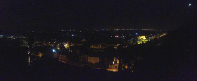 A vista de Barcelona a noite