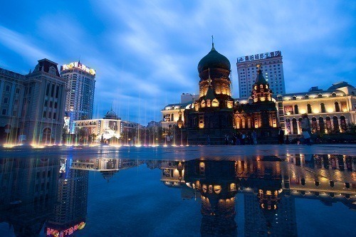 A belíssima Santa Sofia, catedral ortodoxa no centro antigo de Harbin (Foto: reprodução)