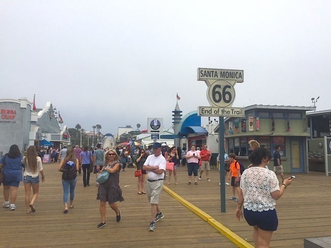 Sim, além de tudo, a famosa Rota 66 termina aqui em Santa Monica!