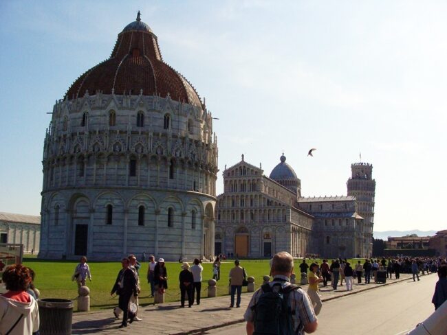 Foto tirada no centro de Pisa