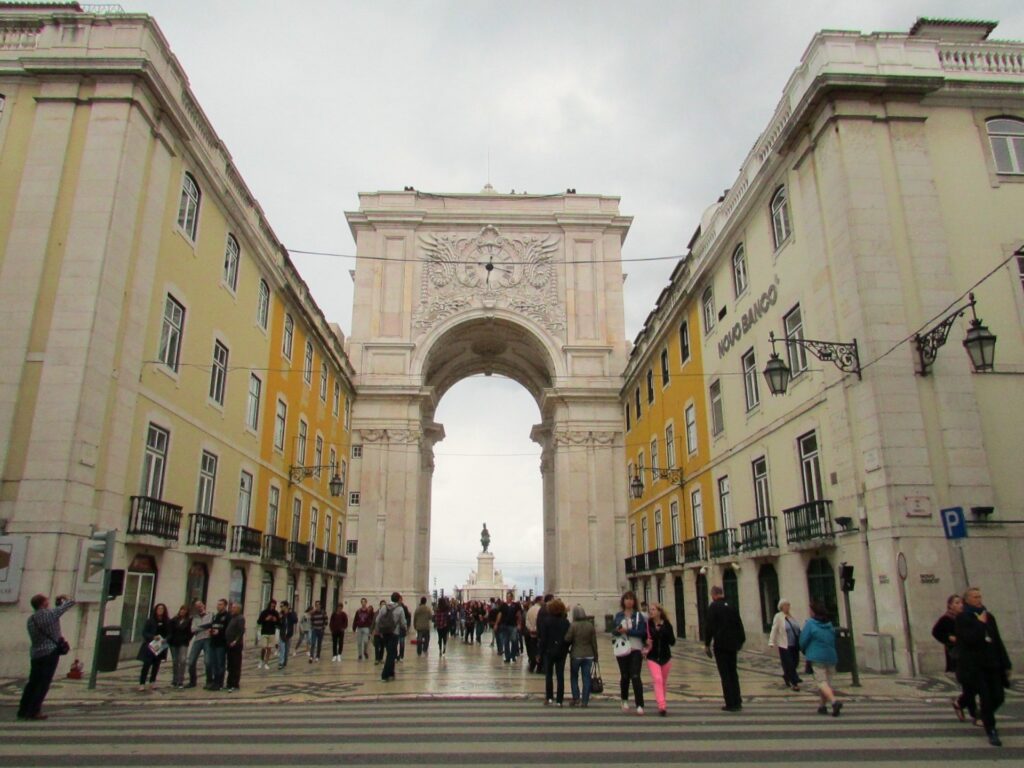 O famoso arco da rua Augusta, em Lisboa