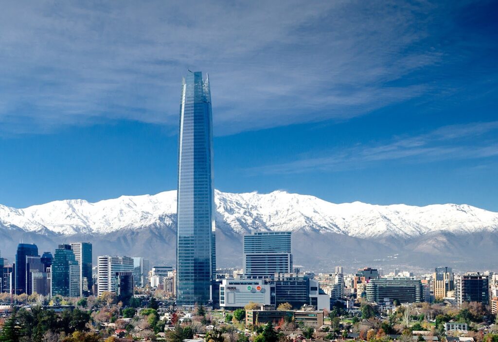 Cordilheira dos Andes em Santiago